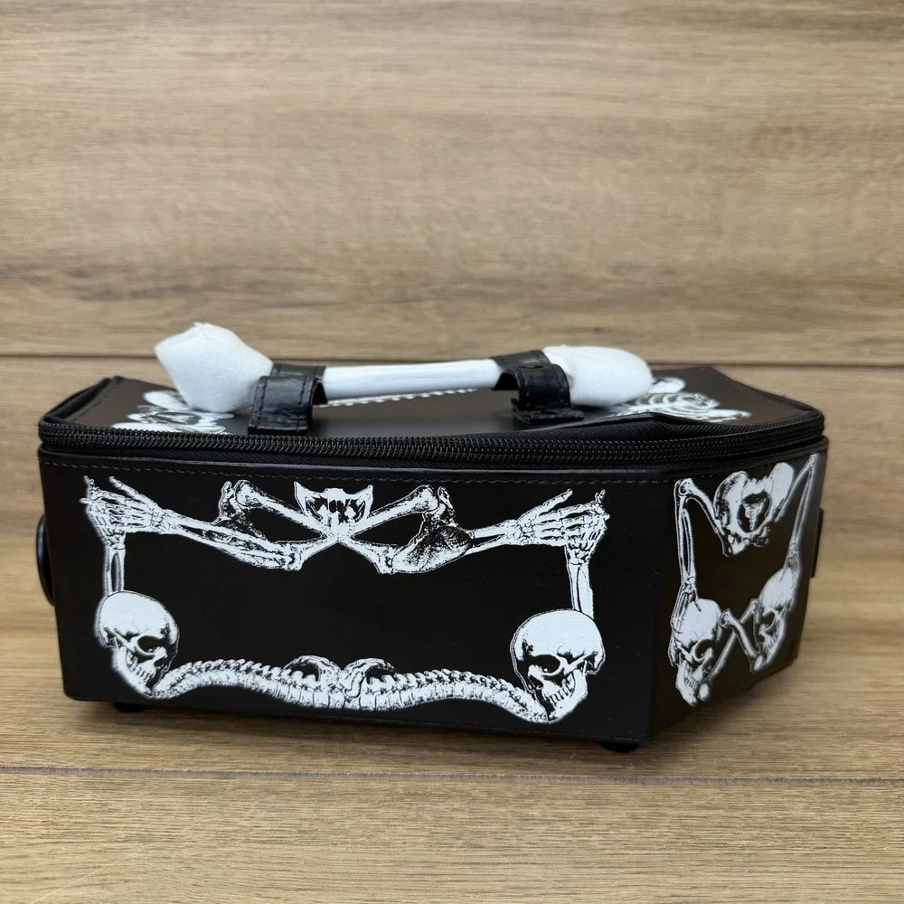 Gothic Coffin Purse w/ Skeleton Bone Handle & Chain Strap – Kreepsville 666